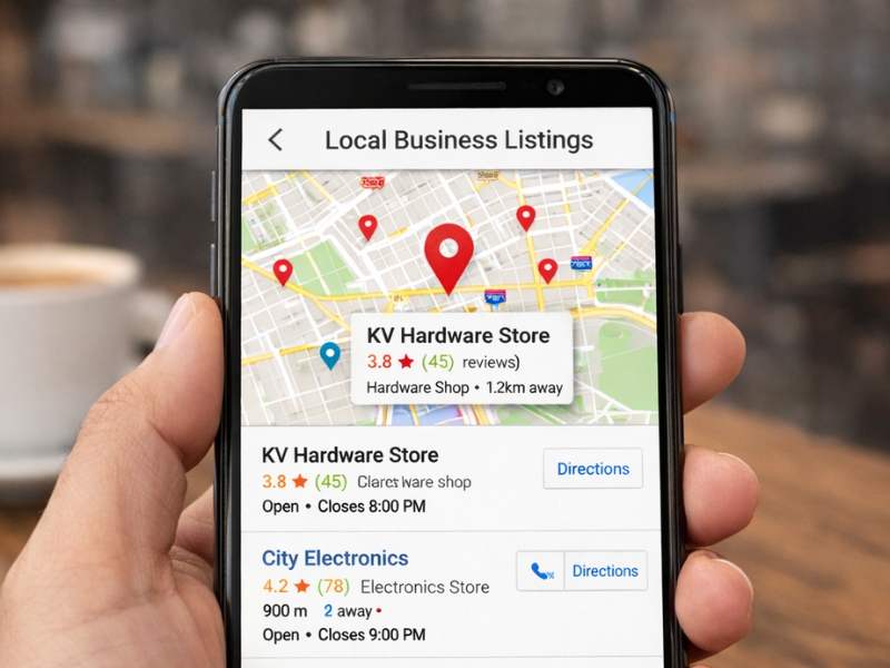 This image shows how Vikdwell Digital Marketing Agency manages business information across online directories to keep name, address, and phone number consistent for better local rankings and trust.